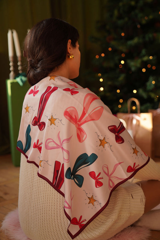 შარფი ბაფთის პრინტით