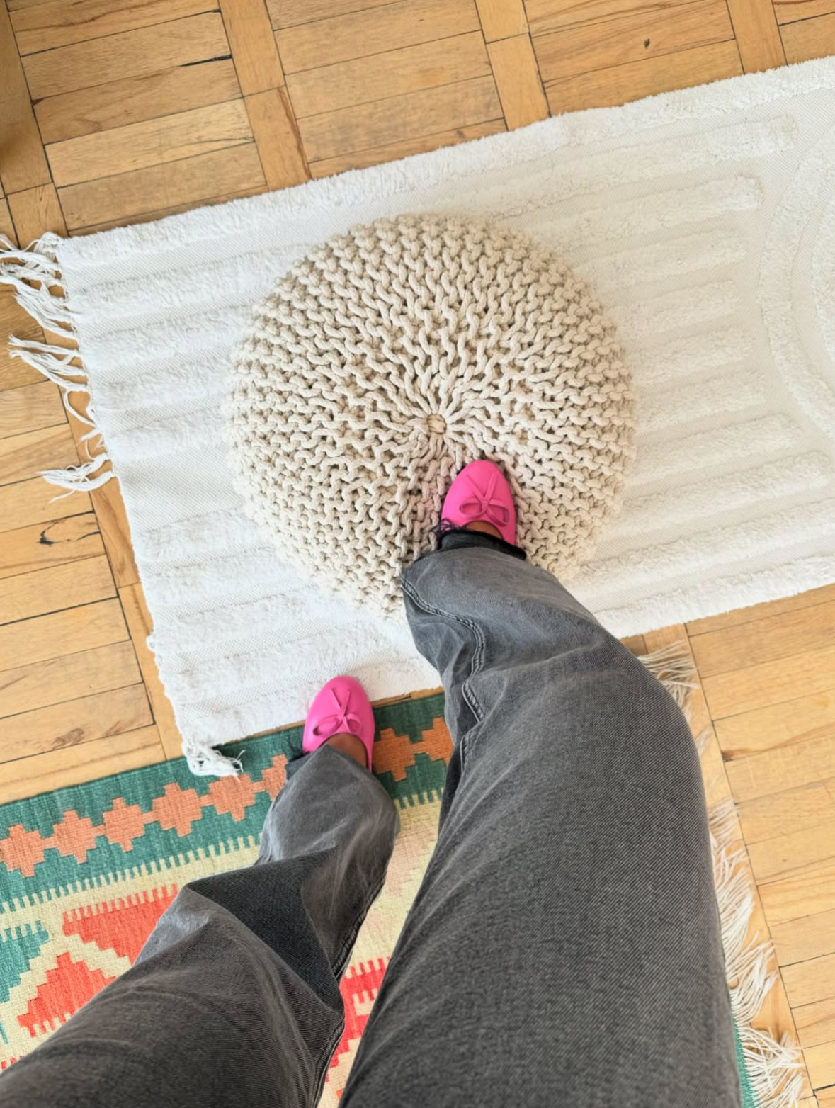 ნატურალური ტყავის ბალერინები