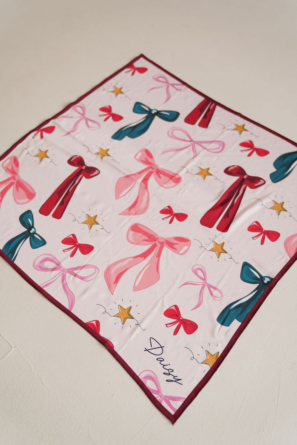 შარფი ბაფთის პრინტით