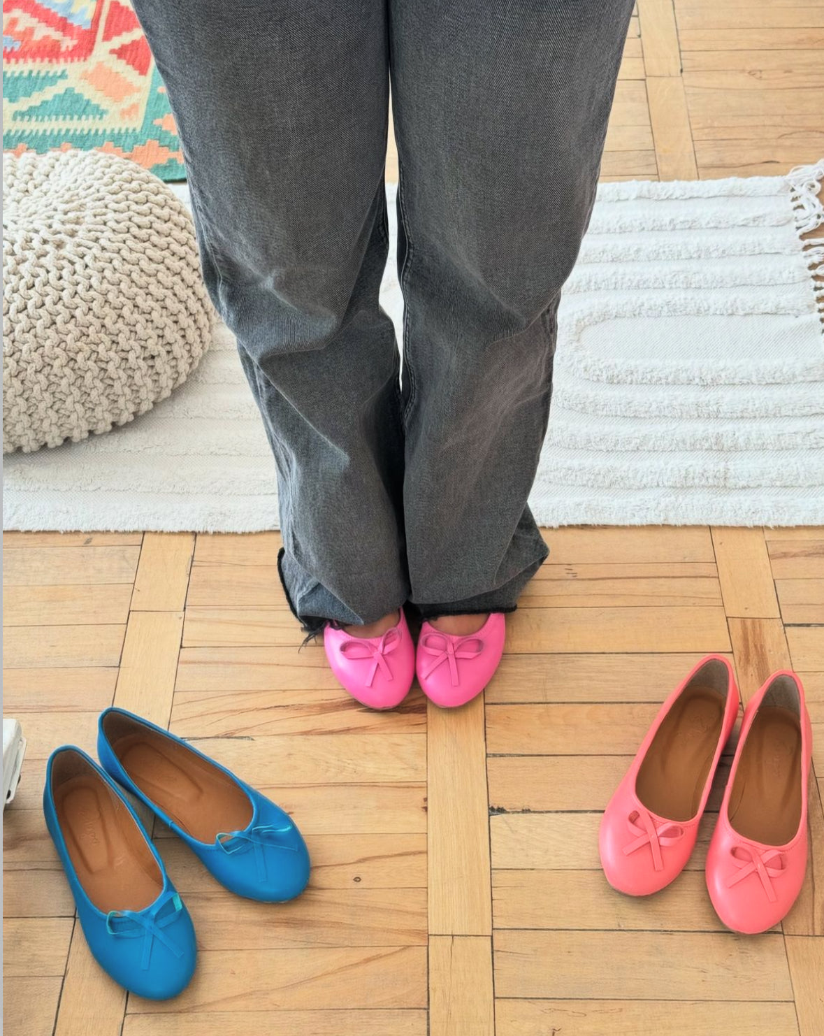 ნატურალური ტყავის ბალერინები